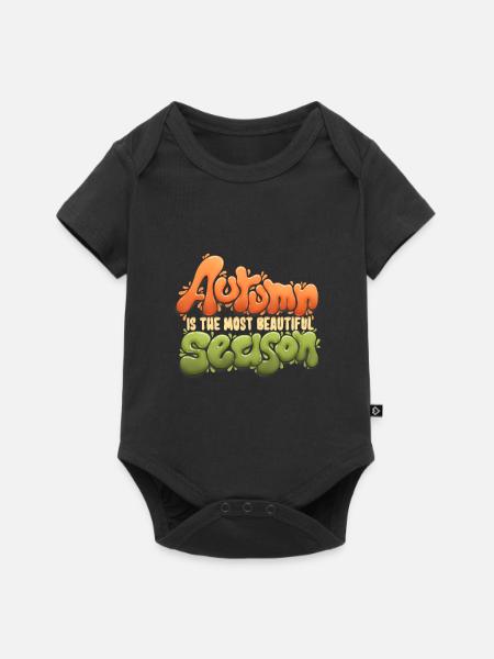 Autumn Season - Baby Premium Kurzarmbody - Schwarz