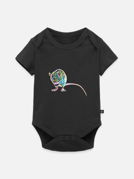 Ratte - Baby Premium Kurzarmbody - Schwarz