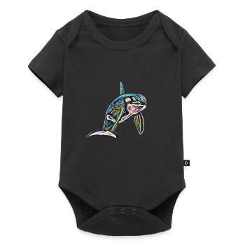 Orca - Baby Premium Kurzarmbody - Schwarz - Vorne