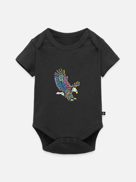 Adler - Baby Premium Kurzarmbody - Schwarz