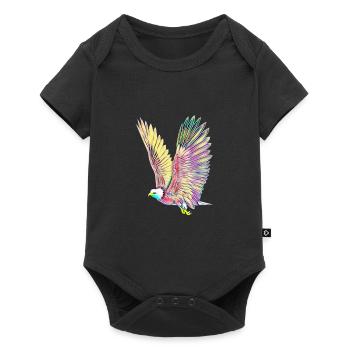 Adler - Baby Premium Kurzarmbody - Schwarz - Vorne