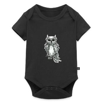 Chouette - Body à manches courtes Premium Bébé - noir - Devant