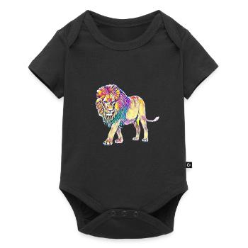 Lion - Body à manches courtes Premium Bébé - noir - Devant