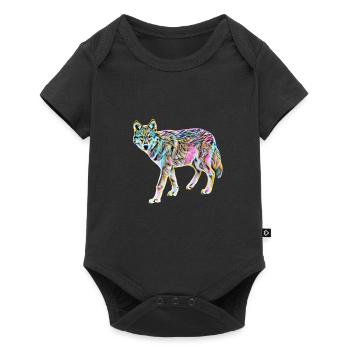wolf - Baby Premium short-sleeve bodysuit - black - Front