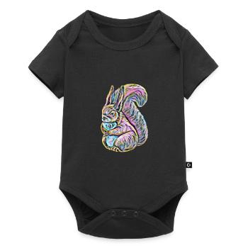 squirrel - Baby Premium short-sleeve bodysuit - black - Front