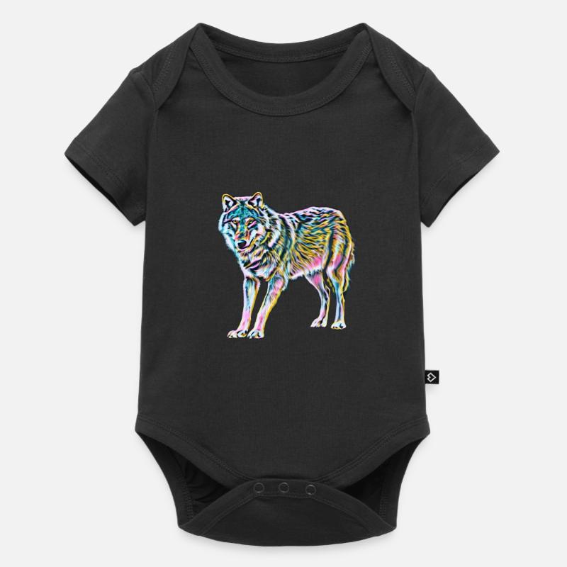 wolf - Baby Premium short-sleeve bodysuit - black