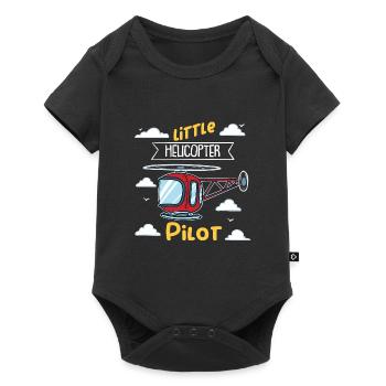 Petit pilote d'hélicoptère | Petit hélicoptère - Body à manches courtes Premium Bébé - noir - Devant