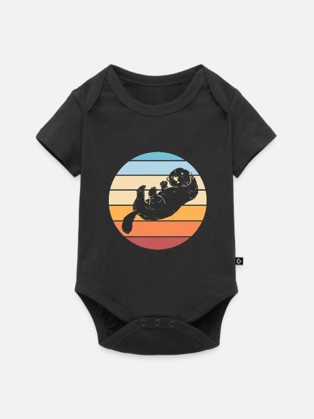 Otter Otter Lover Gift Animal Otter - Baby Premium short-sleeve bodysuit - black