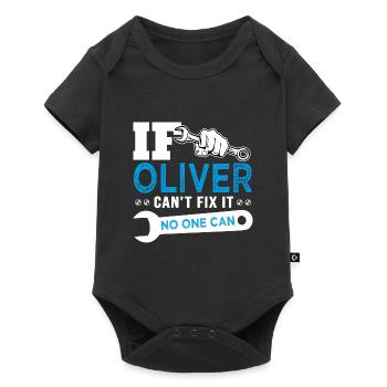 If Oliver can't fix it funny T shirt can't fix it - Baby Premium short-sleeve bodysuit - black - Front