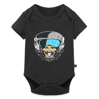Lustiges Affe Schimpanse DNA - Baby Premium Kurzarmbody - Schwarz - Vorne
