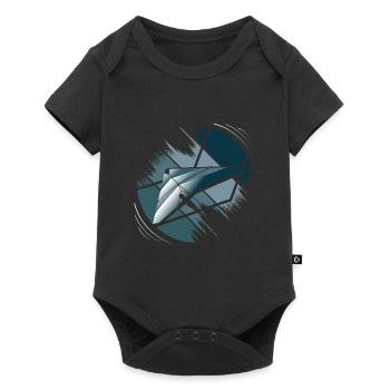 Hanggleiter Drachenflieger Deltasegler - Baby Premium Kurzarmbody - Schwarz - Vorne