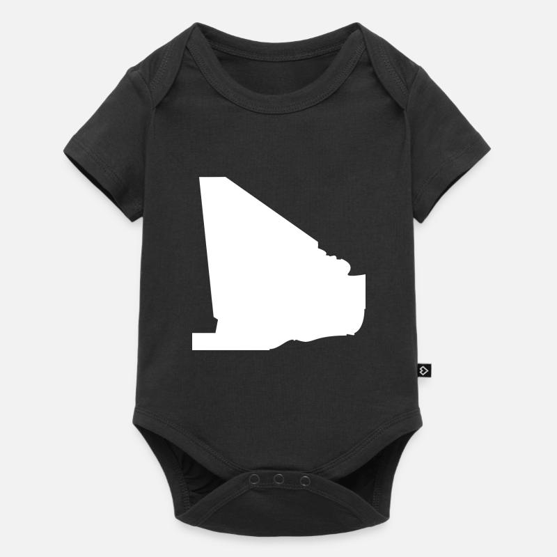Drapeau de la carte du Mali - Body à manches courtes Premium Bébé - noir