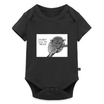 dont stop me now, Koboldmaki, Affe, lustiger Affe - Baby Premium Kurzarmbody - Schwarz - Vorne