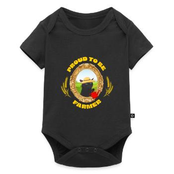 Proud to be Farmer - Baby Premium short-sleeve bodysuit - black - Front