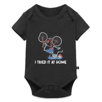 I Tried It At Home Skeleton Bike Accident - Baby Premium short-sleeve bodysuit - black - Front