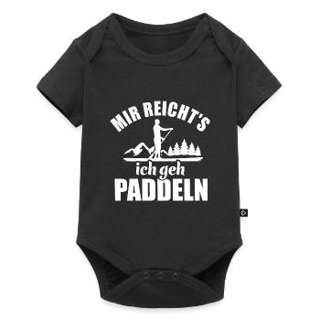 Mir reicht's ich geh Paddeln - SUP Spruch - Baby Premium Kurzarmbody - Schwarz - Vorne