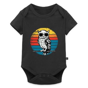 oiseau de nuit hibou hibou oiseau - Body à manches courtes Premium Bébé - noir - Devant