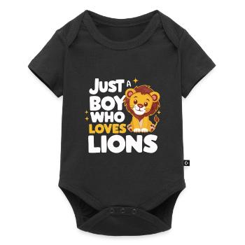 Lion Lion Animal Africa - Baby Premium short-sleeve bodysuit - black - Front