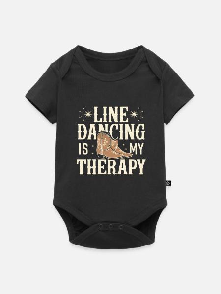Line Dancing Tanzen Tänzer - Baby Premium Kurzarmbody - Schwarz