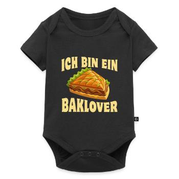 Ich bin ein Baklover, Baklava, Süßspeise, Spruch - Baby Premium Kurzarmbody - Schwarz - Vorne