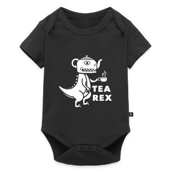 Tea Rex - Baby Premium Kurzarmbody - Schwarz - Vorne