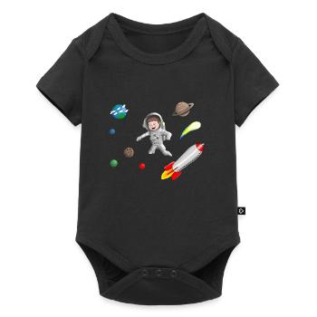 Space - Garçon astronaute - Body à manches courtes Premium Bébé - noir - Devant