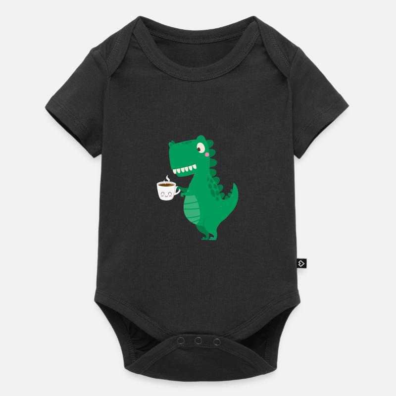 coffee rex Kaffesaurus rex - Baby Premium short-sleeve bodysuit - black