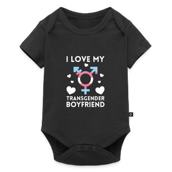 J'aime mon cadeau copain transgenre - Body à manches courtes Premium Bébé - noir - Devant