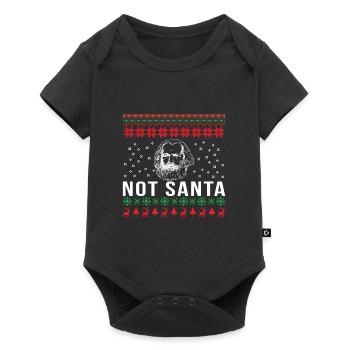 Pas de cadeau de Noël Noël Santa Karl Marx - Body à manches courtes Premium Bébé - noir - Devant