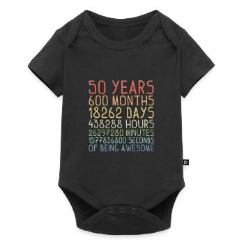 50 Years of Being Awesome Birthday Gift - Baby Premium short-sleeve bodysuit - black - Front