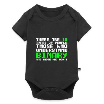 There are two types of people binary programmers - Baby Premium short-sleeve bodysuit - black - Front