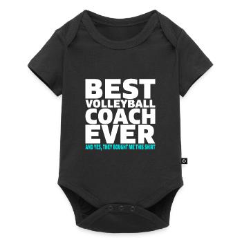 Best volleyball coach ever coach gift - Baby Premium short-sleeve bodysuit - black - Front