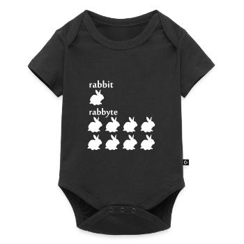 Programmeur informatique cadeau lapin octet - Body à manches courtes Premium Bébé - noir - Devant