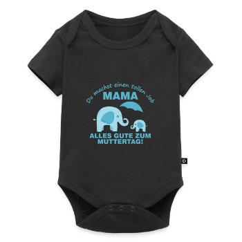 Alles Gute zum Muttertag Mutter Mama Geschenk - Baby Premium Kurzarmbody - Schwarz - Vorne