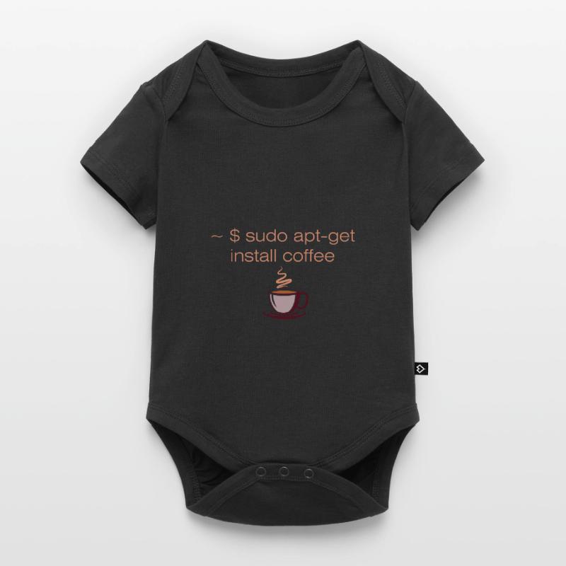 Sudo apt-get install coffee Linux computer scientist Baby Premium short-sleeve bodysuit