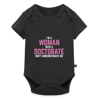 Phd doctor graduation en disant cadeau - Body à manches courtes Premium Bébé - noir - Devant