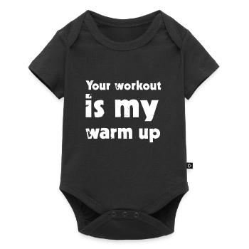 Ton entraînement est mon échauffement - Body à manches courtes Premium Bébé - noir - Devant