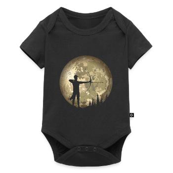Bogenschießen - Baby Premium Kurzarmbody - Schwarz - Vorne