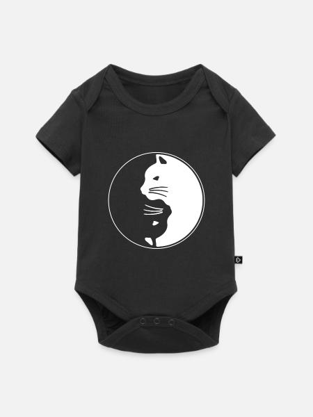 Yin and Yang Cats - Baby Premium short-sleeve bodysuit - black