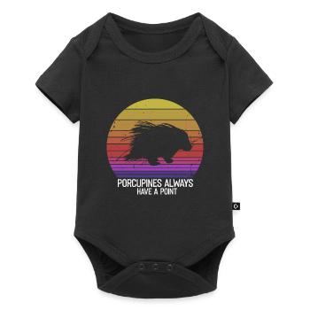 Porcupine Designs for Hedgehog Porcupine Fan - Baby Premium short-sleeve bodysuit - black - Front