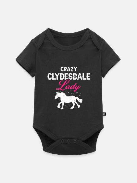 Clydesdale Design for Clydesdale Riders - Baby Premium short-sleeve bodysuit - black