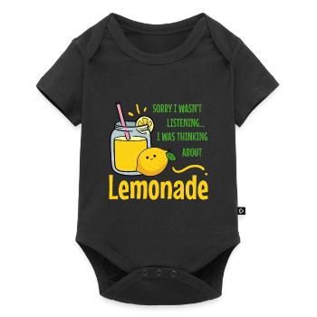 Pensez à la limonade Citrus Lemon - Body à manches courtes Premium Bébé - noir - Devant