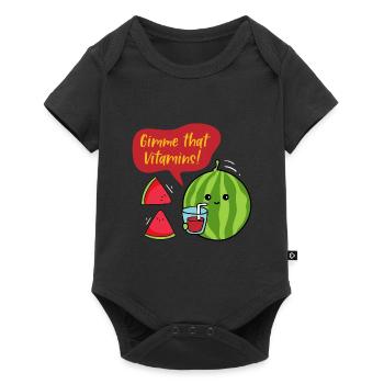 Gimme Vitamins Melon d'eau d'été - Body à manches courtes Premium Bébé - noir - Devant