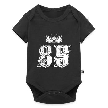 85 Number crown - Baby Premium short-sleeve bodysuit - black - Front