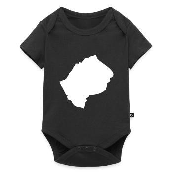 Lesotho Landkarte Flagge - Baby Premium Kurzarmbody - Schwarz - Vorne