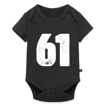 61 Maillot numéro - Body à manches courtes Premium Bébé - noir - Devant