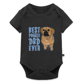Best Puggle Dad Dogs Father's Day Gift Puggle - Baby Premium short-sleeve bodysuit - black - Front