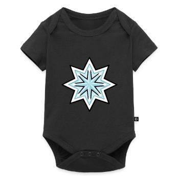 Icône de flocon de neige d’hiver - Body à manches courtes Premium Bébé - noir - Devant