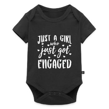 Fiancée, Girl, Partner, Gift, Engagement - Baby Premium short-sleeve bodysuit - black - Front