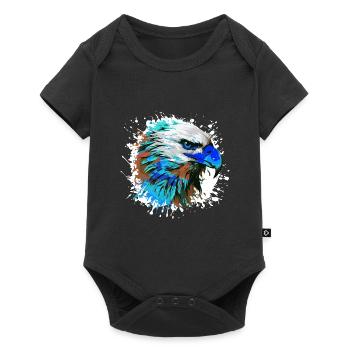 Eagle Head Portrait Colorful - Baby Premium short-sleeve bodysuit - black - Front